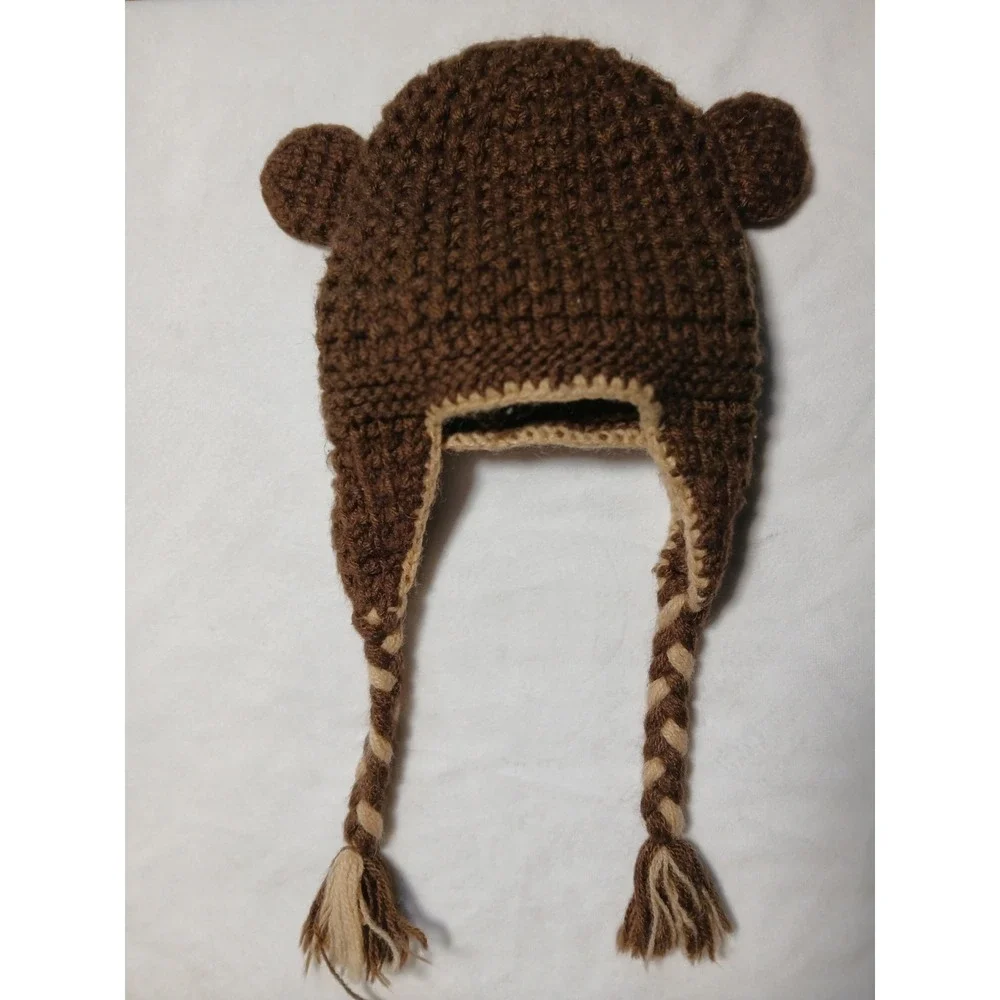 Andes Gifts Knit Kid's Hat‎ Winter Cap Monkey